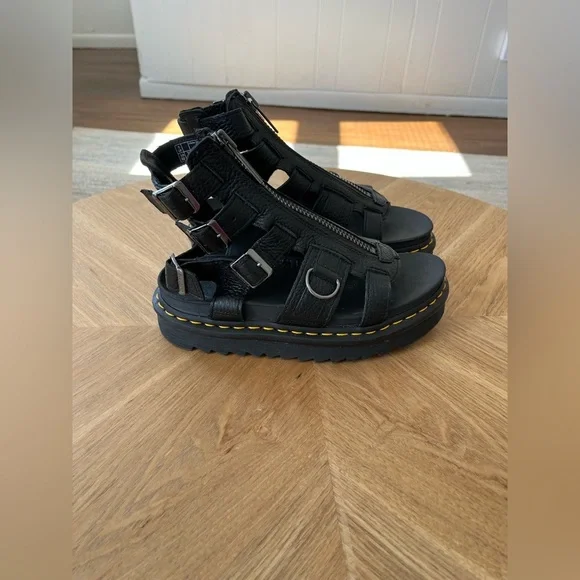 Dr Martens OLSON ZIPPED LEATHER STRAP SANDALS - Picture 5 of 12